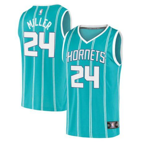 Brandon Miller Charlotte Hornets Fashion7 Fast Break Replica Jersey - Teal - Front View