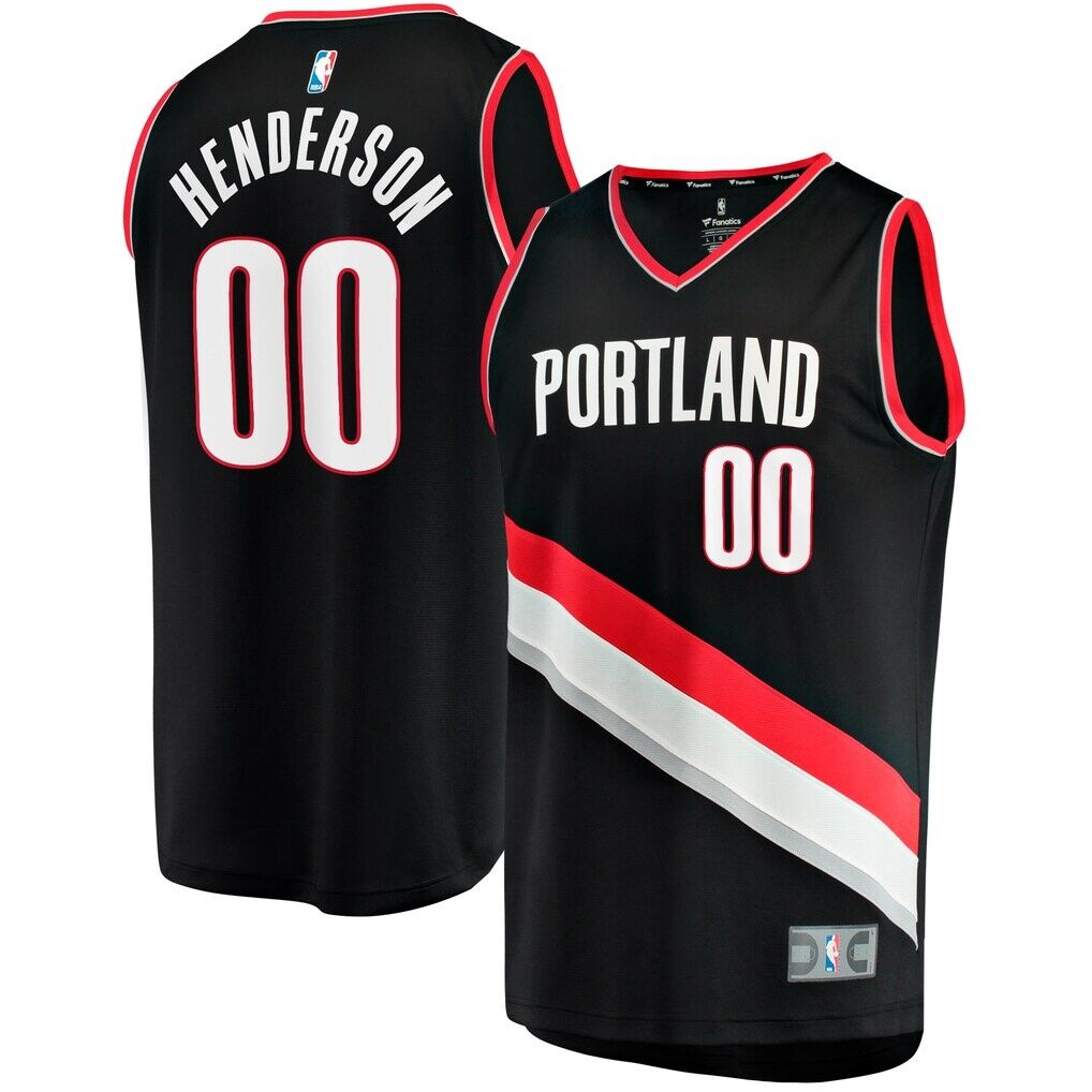 Scoot Henderson Portland Trail Blazers Fashion7  Fast Break Replica Jersey - Icon Edition