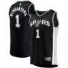 Victor Wembanyama San Antonio Spurs Fashion7 Youth Fast Break Replica Jersey - Black - Front View
