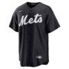 Francisco Lindor New York Mets Nike Replica Player Jersey - Black - Alt1