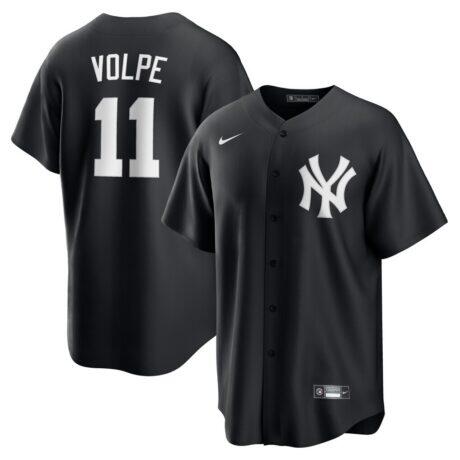 Anthony Volpe New York Yankees Nike Fashion Replica Player Jersey - Black - Front View