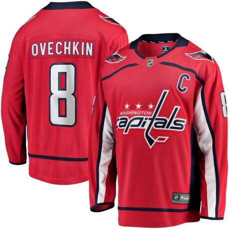 Alexander Ovechkin Washington Capitals Fashion7 Captain Patch Home Breakaway Jersey - Red - Front View