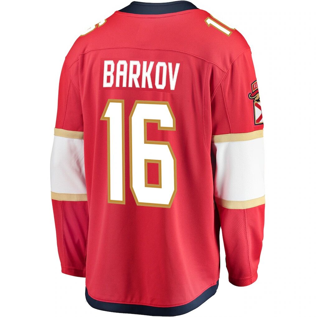 Aleksander Barkov Florida Panthers Fashion7 Captain Patch Home Breakaway Jersey