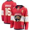 Aleksander Barkov Florida Panthers Fashion7 Captain Patch Home Breakaway Jersey - Red - Front View