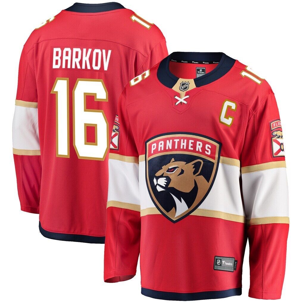 Aleksander Barkov Florida Panthers Fashion7 Captain Patch Home Breakaway Jersey