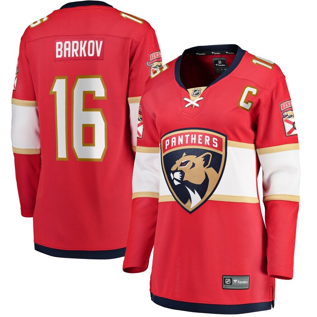Aleksander Barkov Florida Panthers Fashion7 Women's Captain Patch Home Breakaway Player Jersey