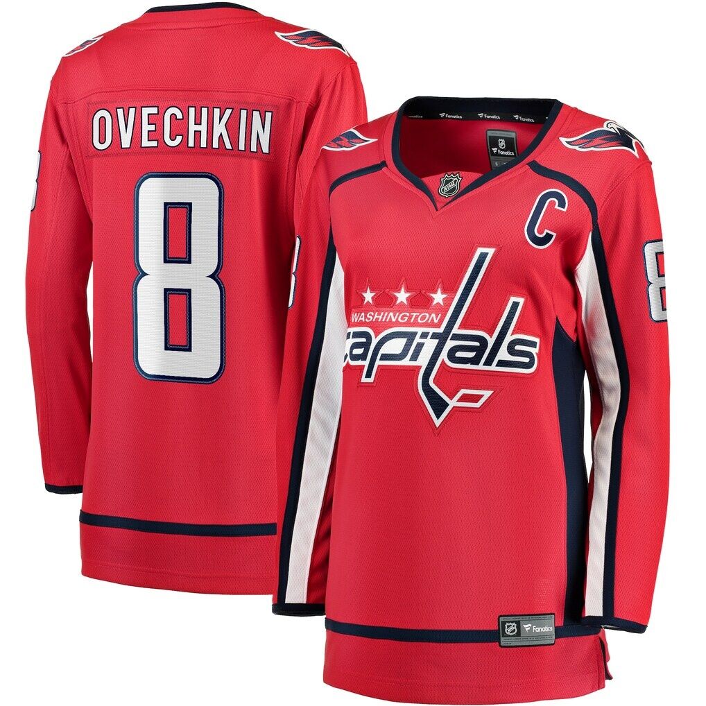 Alexander Ovechkin Washington Capitals Fashion7 Women's Captain Patch Home Breakaway Player Jersey