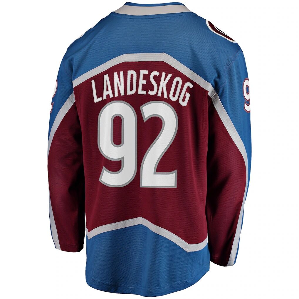 Gabriel Landeskog Colorado Avalanche Fashion7 Captain Patch Home Breakaway Jersey - Burgundy