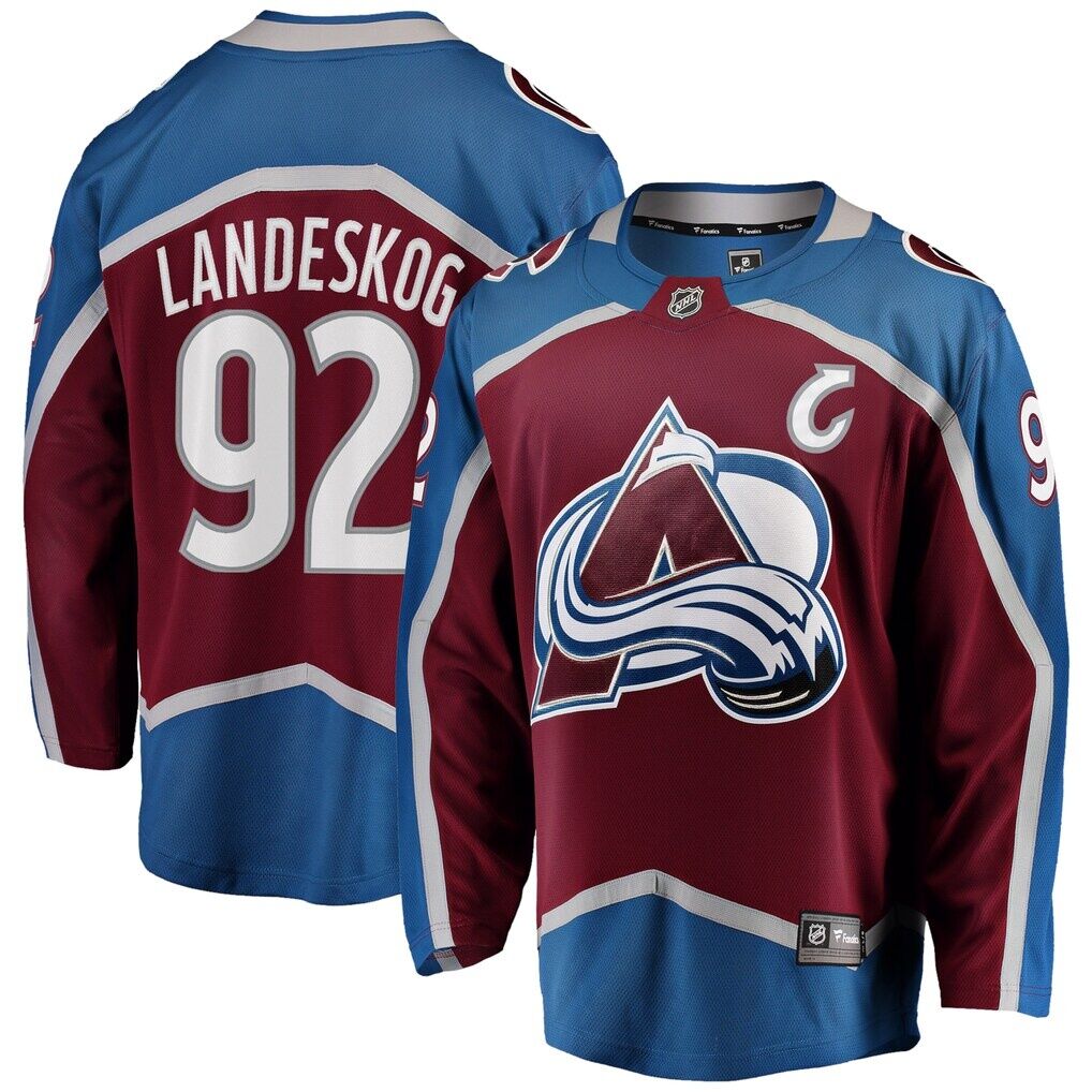 Gabriel Landeskog Colorado Avalanche Fashion7 Captain Patch Home Breakaway Jersey - Burgundy