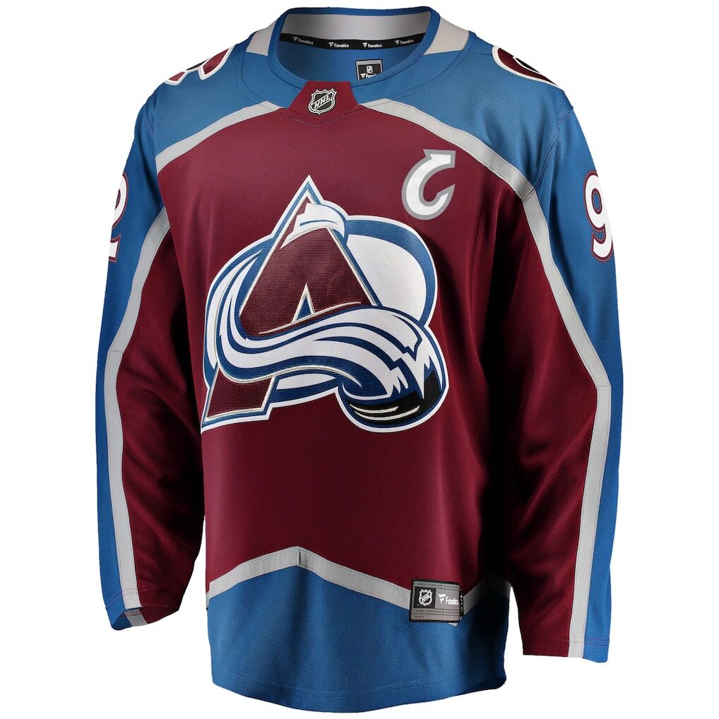 Gabriel Landeskog Colorado Avalanche Fashion7 Captain Patch Home Breakaway Jersey - Burgundy