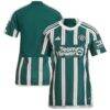Manchester United adidas Women's 2023/24 Away Replica Jersey - Green - Front View