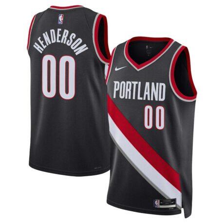 Scoot Henderson Portland Trail Blazers Nike Unisex 2023 NBA Draft Swingman Jersey - Black - Front View