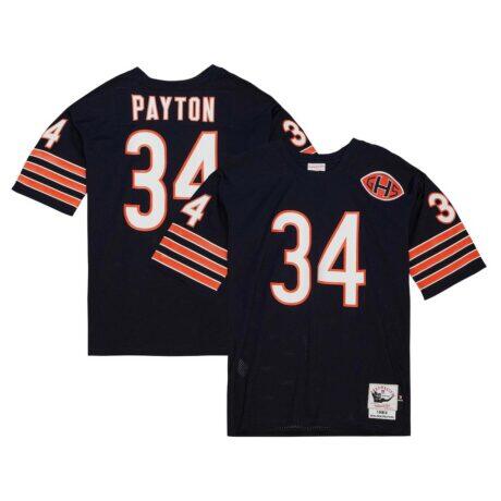 Walter Payton Chicago Bears 1983 Mitchell & Ness Authentic Throwback Retired Player Jersey - Navy - Front View