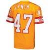John Lynch Tampa Bay Buccaneers 1993 Mitchell & Ness Authentic Throwback Retired Player Jersey - Orange - Detail View
