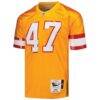 John Lynch Tampa Bay Buccaneers 1993 Mitchell & Ness Authentic Throwback Retired Player Jersey - Orange - Side View