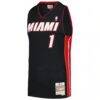 Chris Bosh Miami Heat Mitchell & Ness 2012/13 Hardwood Classics Swingman Jersey - Black - Side View