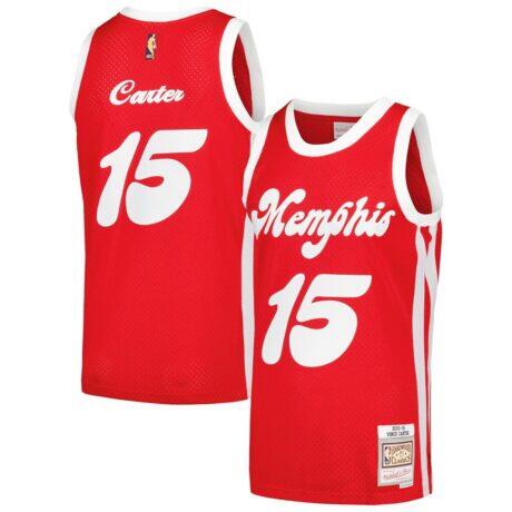 Vince Carter Memphis Grizzlies Mitchell & Ness 2015/16 Hardwood Classics Swingman Jersey - Red - Front View