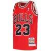 Michael Jordan Chicago Bulls Mitchell & Ness Youth Hardwood Classics 1997/98 Authentic Jersey - Red - Back View