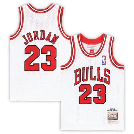 Michael Jordan Chicago Bulls Mitchell & Ness Toddler 1997/98 Hardwood Classics Authentic Jersey - White - Front View