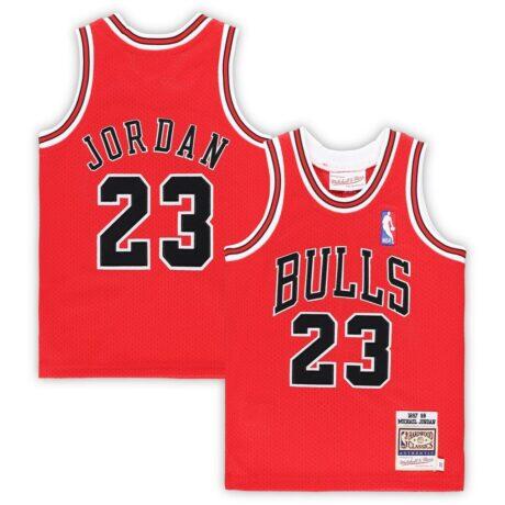 Michael Jordan Chicago Bulls Mitchell & Ness Toddler 1997/98 Hardwood Classics Authentic Jersey - Red - Front View