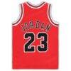Michael Jordan Chicago Bulls Mitchell & Ness Infant 1985/86 Hardwood Classics Authentic Jersey - Red - Detail View