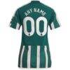 Manchester United adidas Women's 2023/24 Away Replica Custom Jersey - Green - Detail View