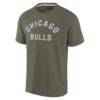 Chicago Bulls Fanatics Unisex Elements Super Soft Short Sleeve T-Shirt - Olive - Back View