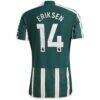 Christian Eriksen Manchester United adidas 2023/24 Away Authentic Player Jersey - Green - Front View