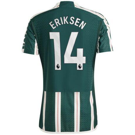 Christian Eriksen Manchester United adidas 2023/24 Away Authentic Player Jersey - Green - Front View