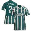 Victor Lindelof Manchester United adidas Women's 2023/24 Away Replica Player Jersey - Green - Front View