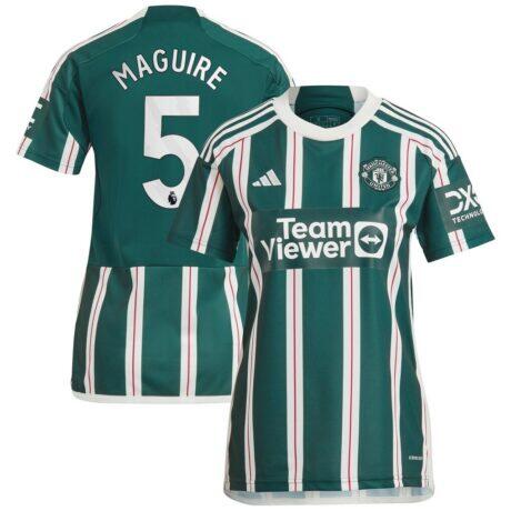 Harry Maguire Manchester United adidas Women's 2023/24 Away Replica Player Jersey - Green - Front View