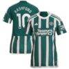Marcus Rashford Manchester United adidas Women's 2023/24 Away Replica Player Jersey - Green - Front View