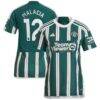 Tyrell Malacia Manchester United adidas Women's 2023/24 Away Replica Player Jersey - Green - Front View