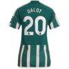 Diogo Dalot Manchester United adidas Women's 2023/24 Away Replica Player Jersey - Green - Detail View
