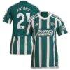 Antony Manchester United adidas Women's 2023/24 Away Replica Player Jersey - Green - Front View