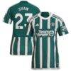 Luke Shaw Manchester United adidas Women's 2023/24 Away Replica Player Jersey - Green - Front View