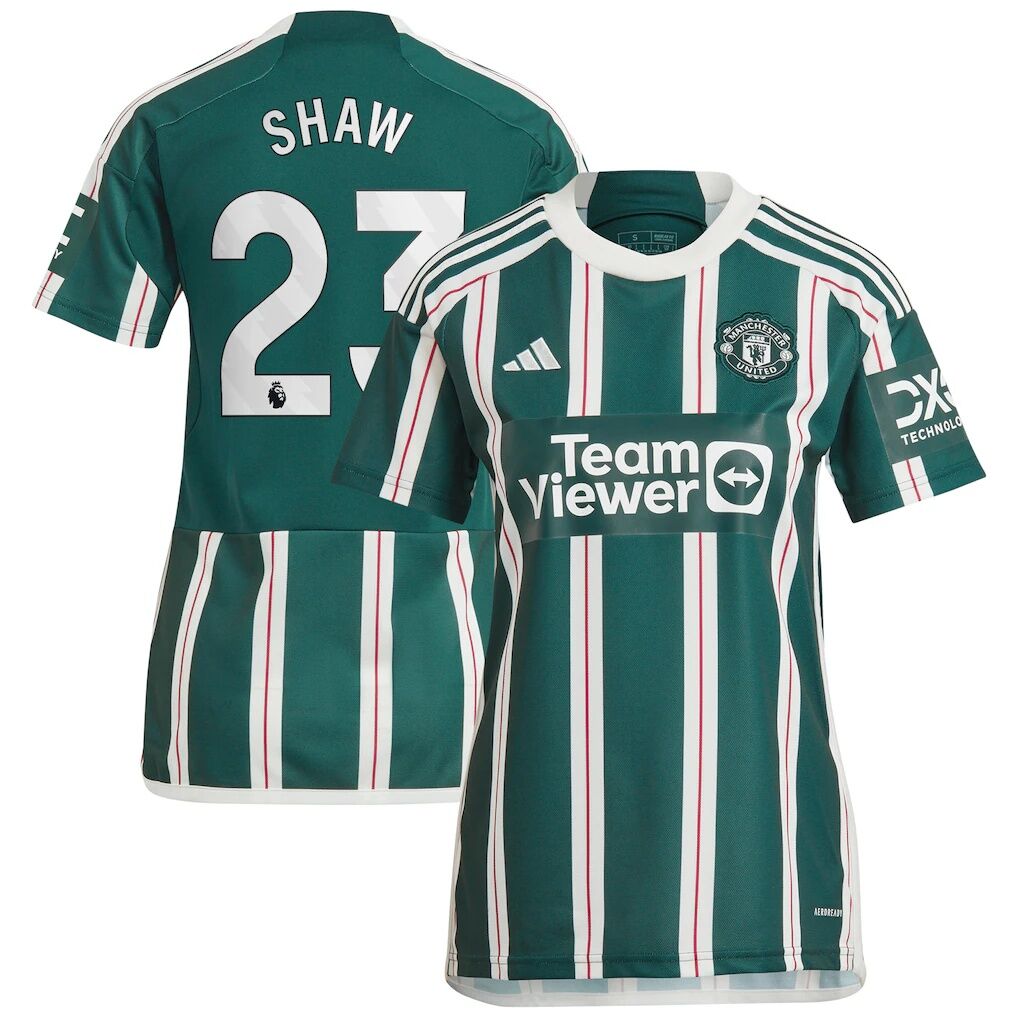 Luke Shaw Manchester United adidas Women's 2023/24 Away Replica Player Jersey