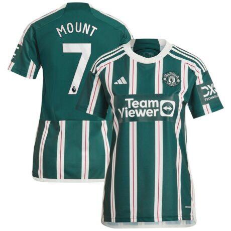 Mason Mount Manchester United adidas Women's 2023/24 Away Replica Player Jersey - Green - Front View