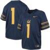 #1 Cal Bears Nike Youth Untouchable Replica Game Jersey - Navy - Front View