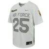 # Air Force Falcons Nike Youth Football Game Jersey - White - Side View