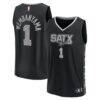 Victor Wembanyama San Antonio Spurs Fashion7 Fast Break Player Jersey - Black - Front View