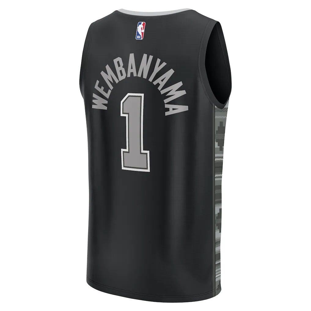 Victor Wembanyama San Antonio Spurs Fashion7 Youth Fast Break Player Jersey - Statement Edition
