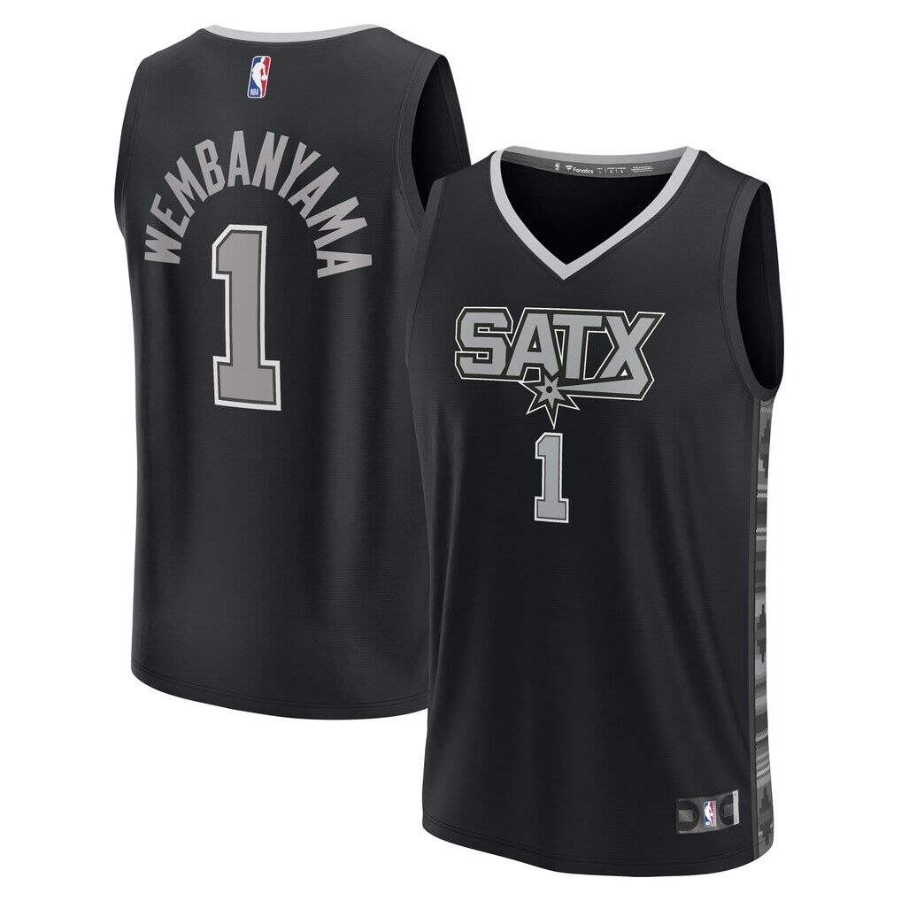 Victor Wembanyama San Antonio Spurs Fashion7 Youth Fast Break Player Jersey - Statement Edition
