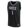 Victor Wembanyama San Antonio Spurs Fashion7 Youth Fast Break Player Jersey - Black - Side View
