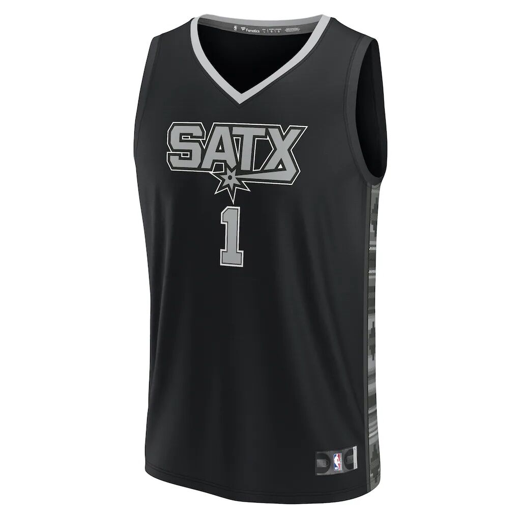 Victor Wembanyama San Antonio Spurs Fashion7 Youth Fast Break Player Jersey - Statement Edition
