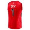 Gradey Dick Toronto Raptors Fashion7 Fast Break Player Jersey - Red - Detail View