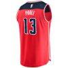 Jordan Poole Washington Wizards Fashion7 Fast Break Player Jersey - Red - Detail View