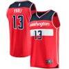 Jordan Poole Washington Wizards Fashion7 Fast Break Player Jersey - Red - Front View