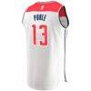 Jordan Poole Washington Wizards Fashion7 Youth Fast Break Player Jersey - White - Detail View