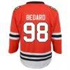 Connor Bedard Chicago Blackhawks Youth Home Replica Player Jersey - Red - Detail View